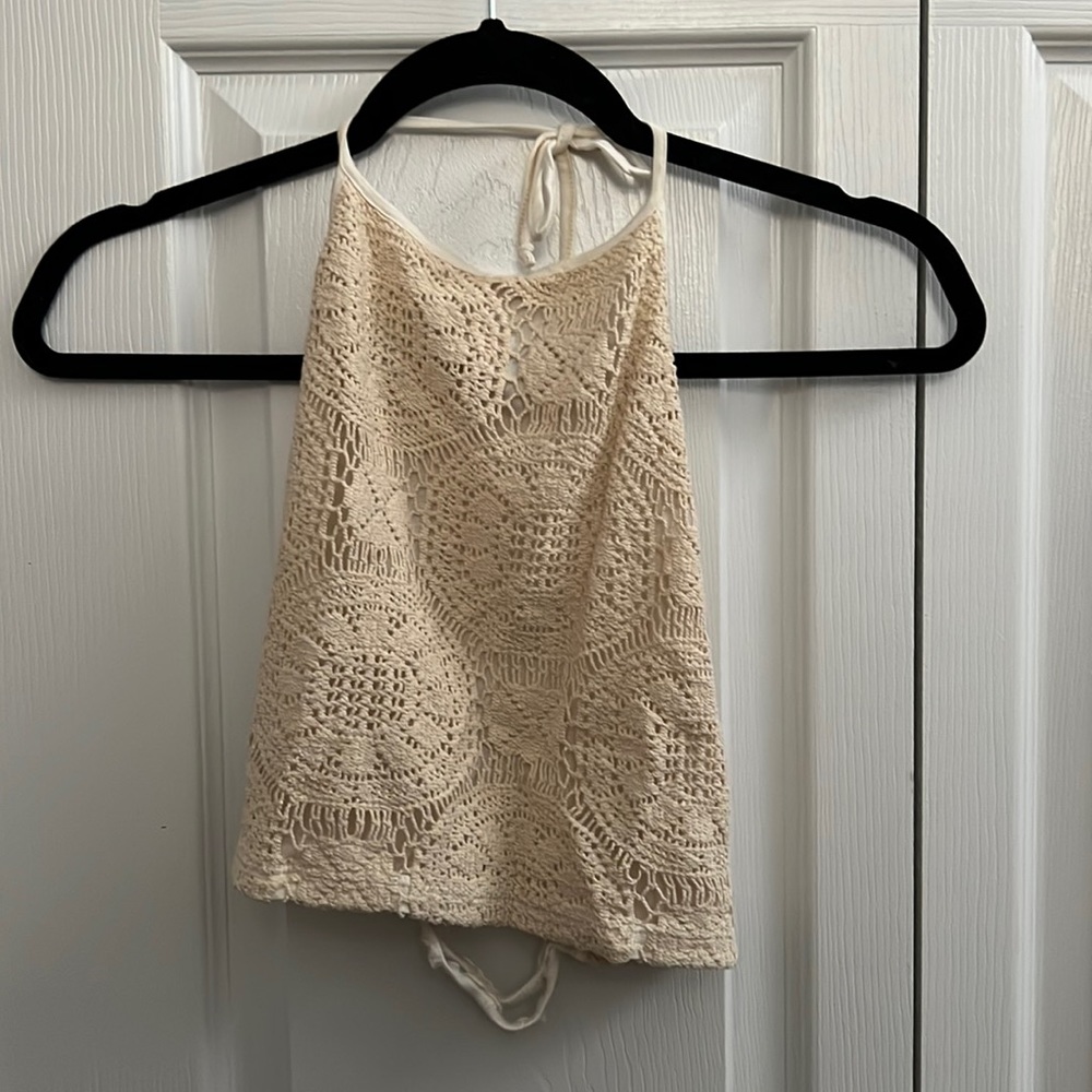 Pacsun | Cream halter top  size small